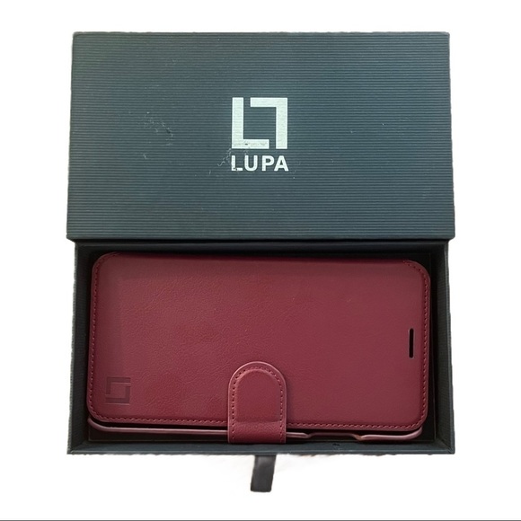 **5/$20** LUPA Burgundy Vegan Leather iPhone XS Max Case - Picture 1 of 12